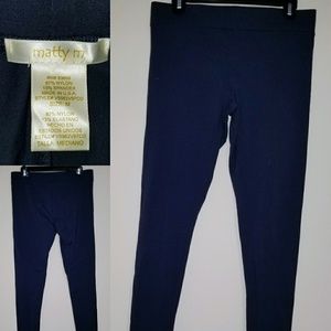 MATTY M. Size M Navy Blue Ponte Pant Legging
